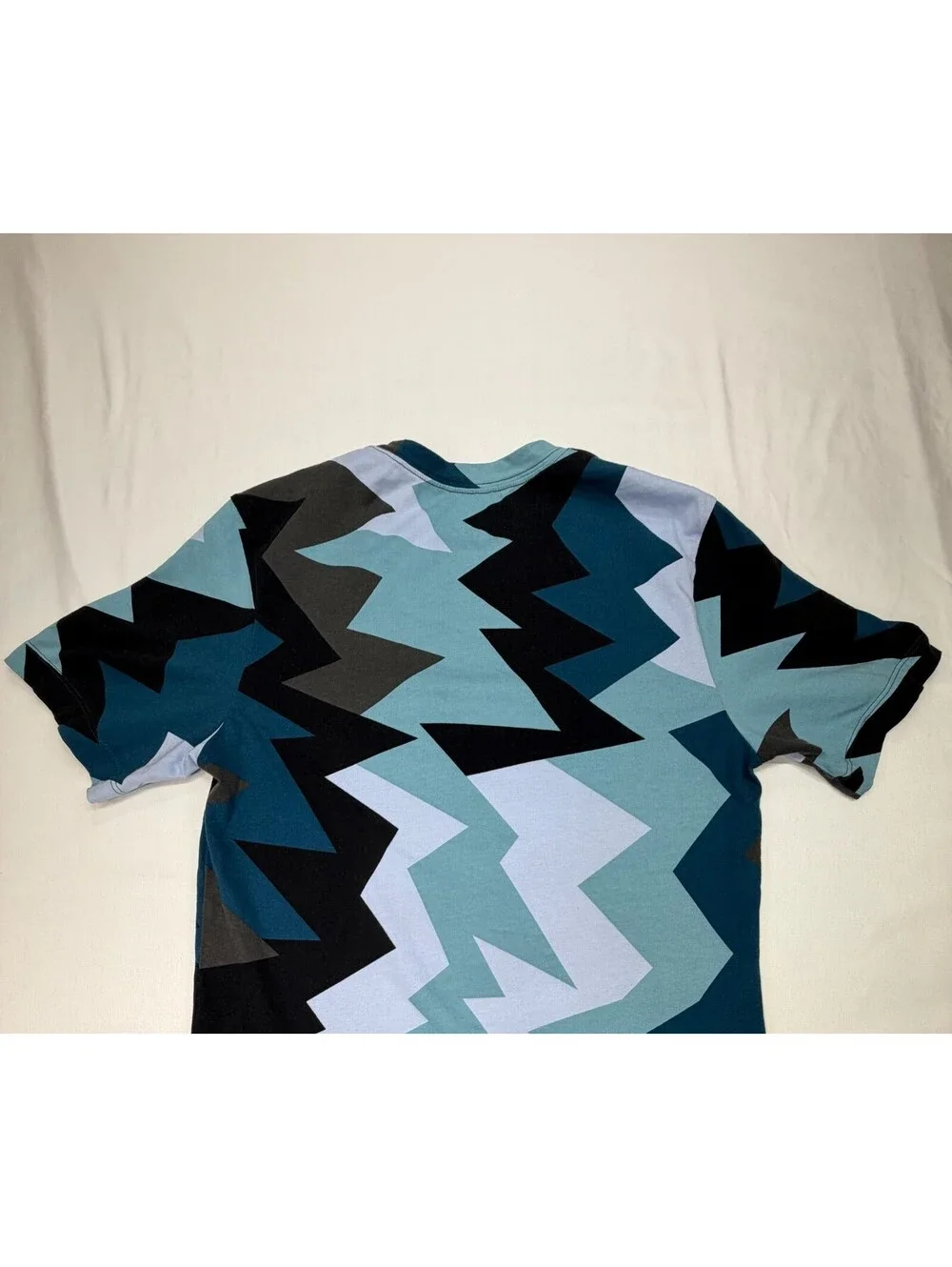 Air Jordan Men's T-Shirt Short Sleeve Flight MVP All Over Print Tee Size S Blue